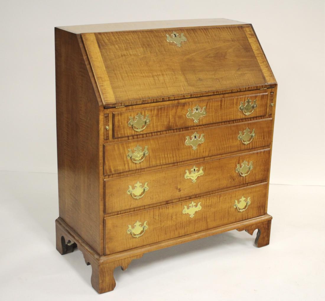 Federal Curly Maple Slant Front Desk (1 of 5)