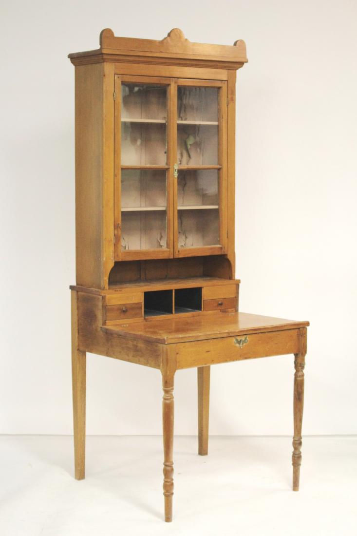 Pine 2-Part Plantation Desk (1 of 6)