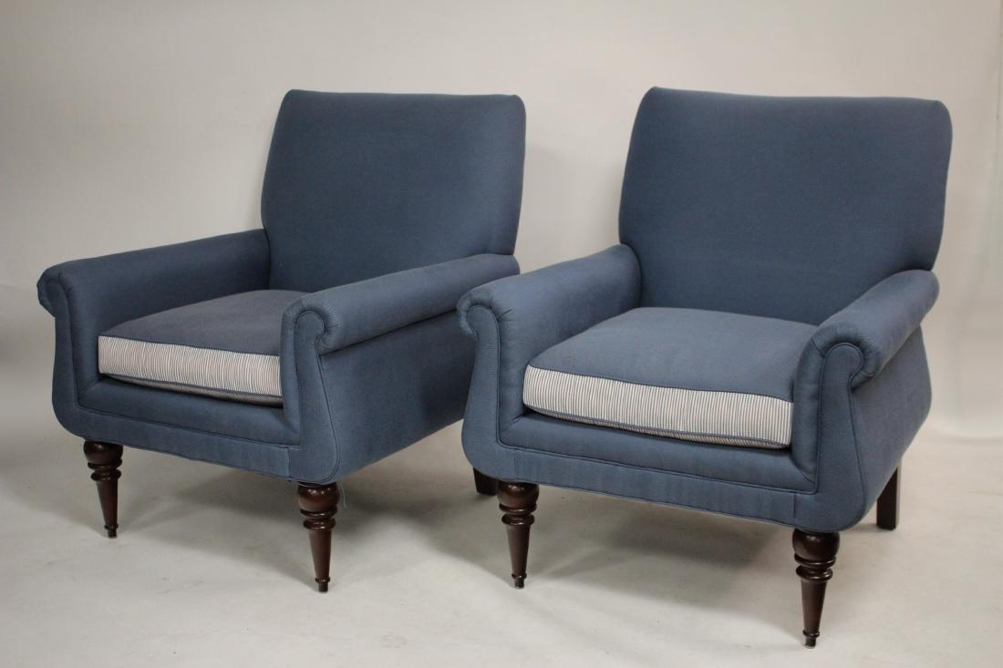 Pair of Upholstered Easy Chairs, 2nd pair (1 of 5)