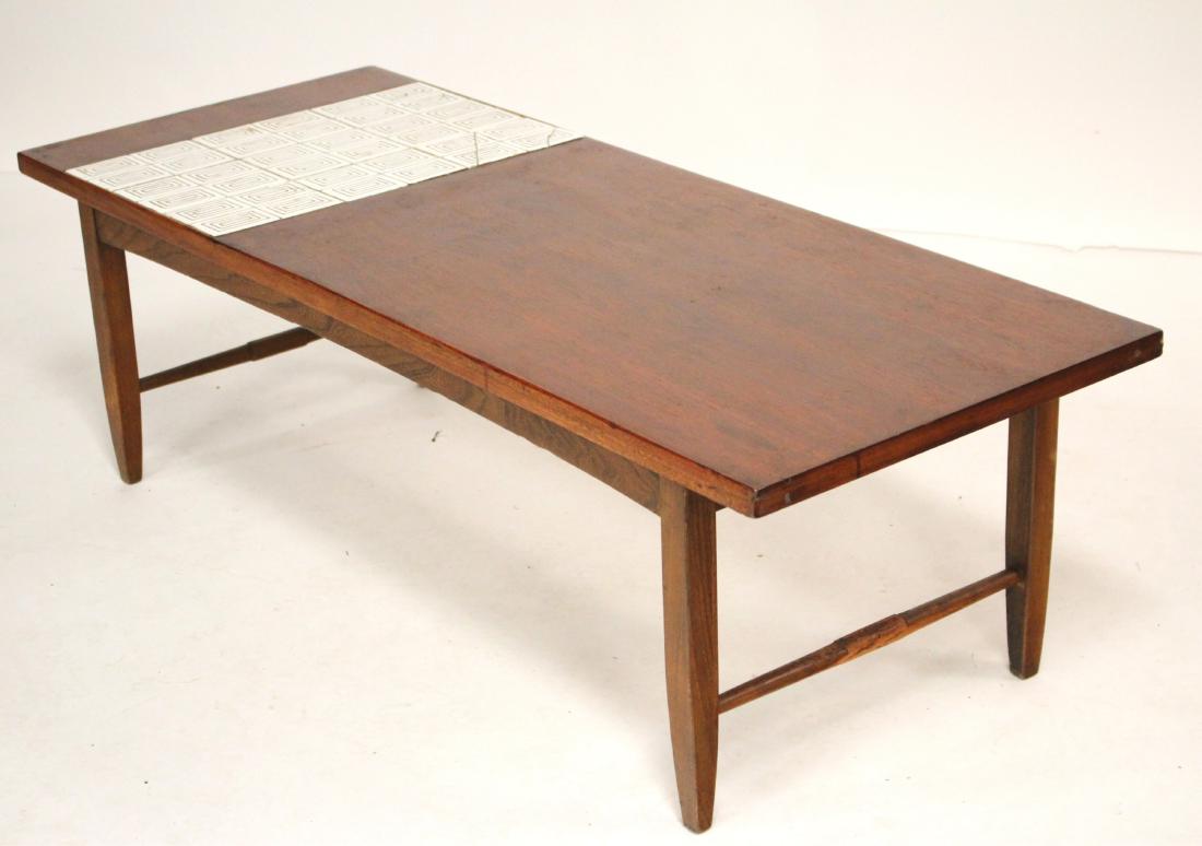 Lane Virginia Maid Tile Inset Wood Cocktail Table (1 of 4)