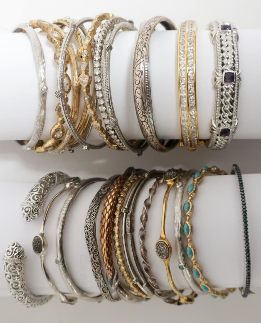 Lot of 27 Sterling Silver Bangle Bracelets (1 of 3)