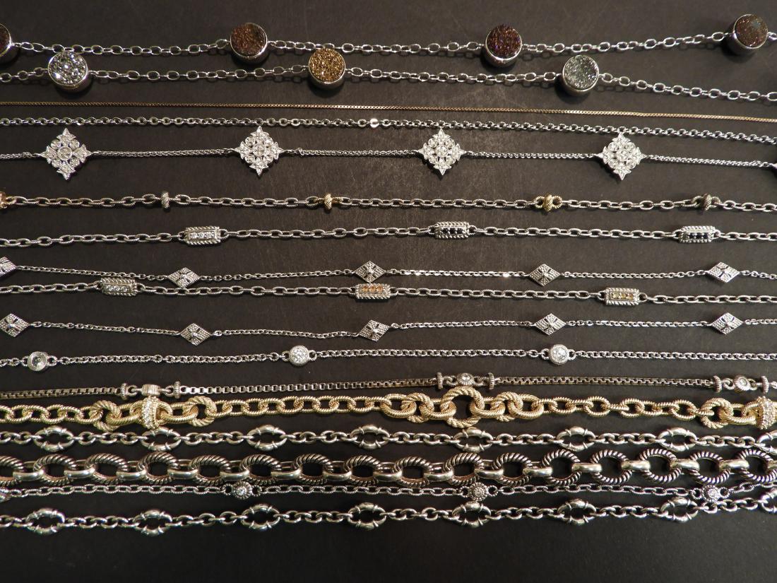 Large Lot of Sterling Silver Necklaces (1 of 7)