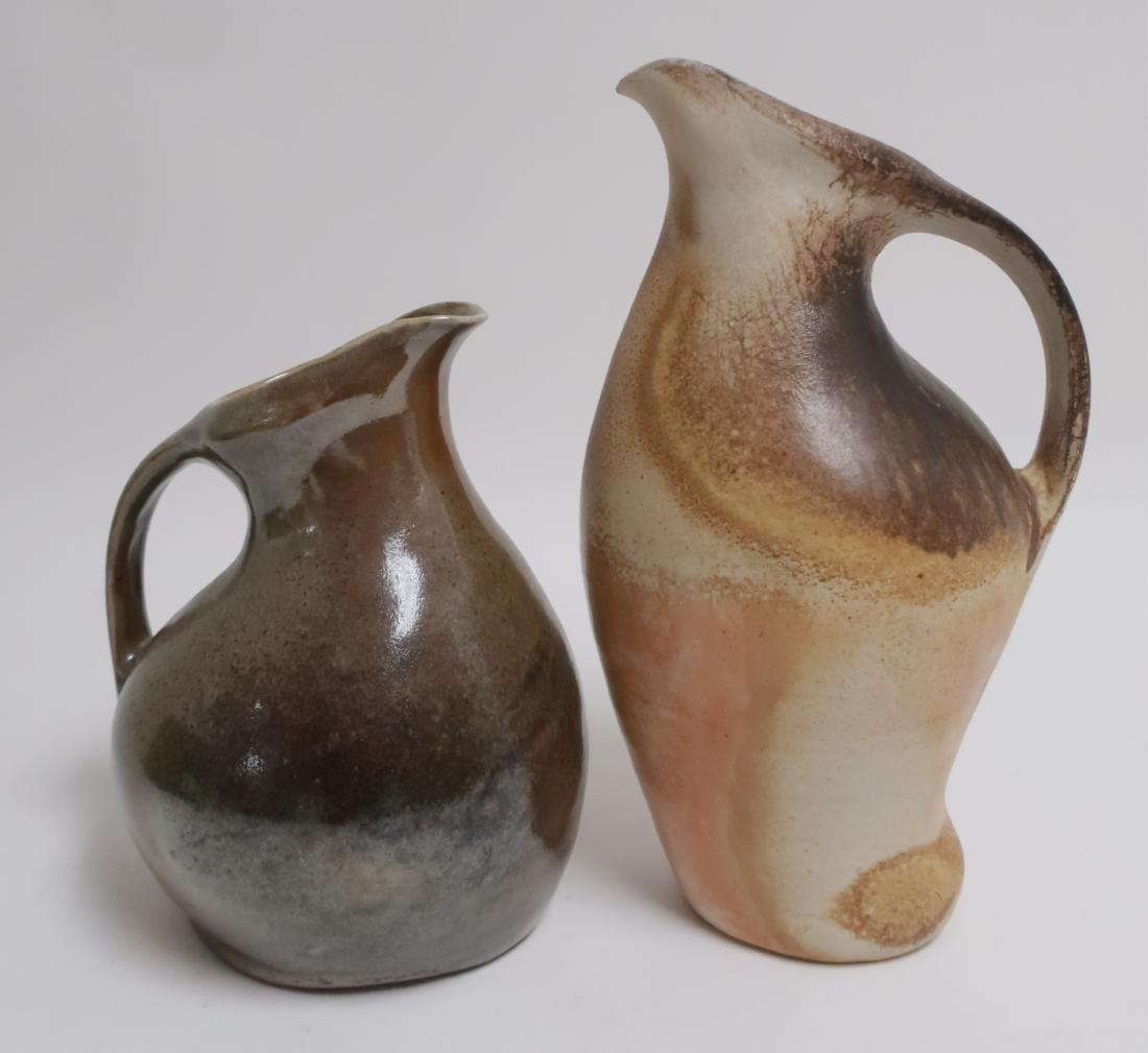 Two Kris Nelson Large Art Pottery Pitchers (1 of 5)