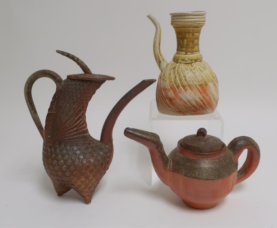 Three Art Pottery Tea/Coffeepots, Carafe Forms (1 of 7)