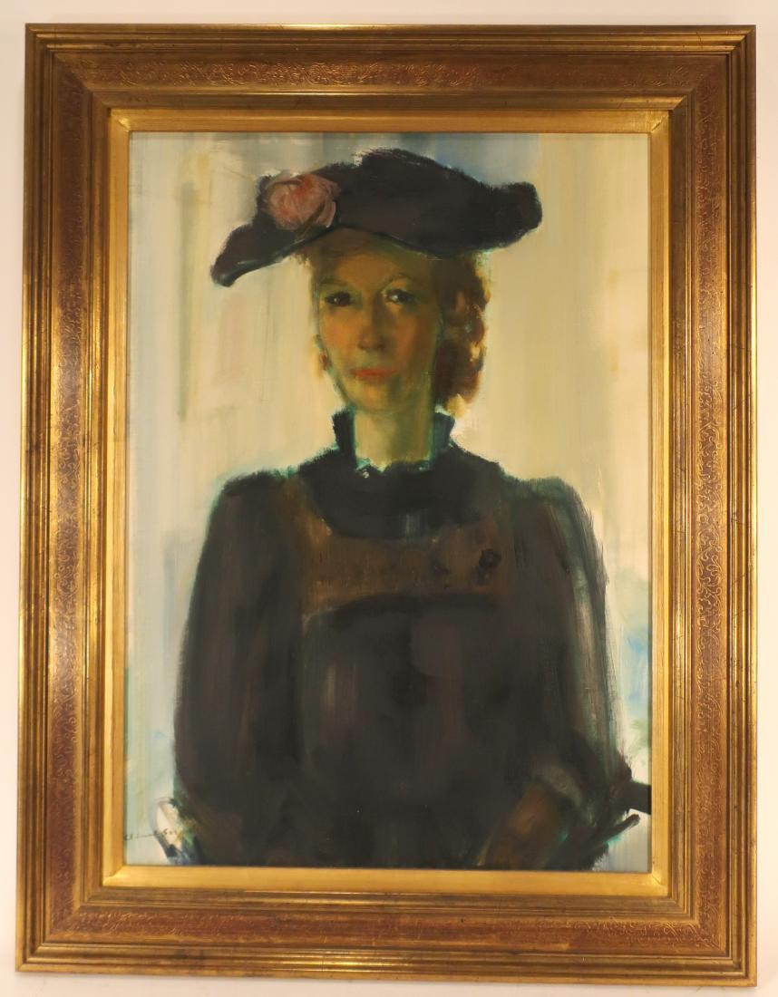 Clément Serneels, Belgian, La Dame en Noir, O/C (1 of 8)