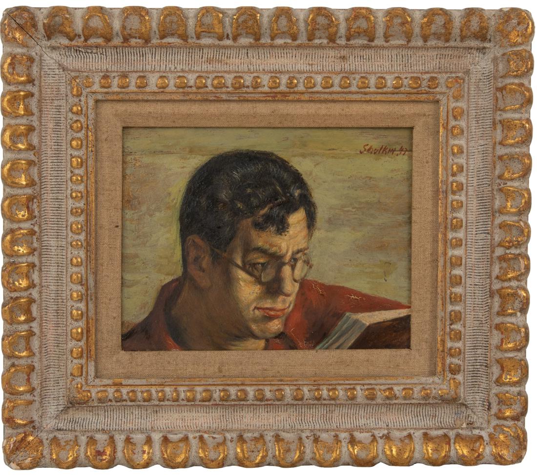 Anatol Shulkin "Head of a Man" O/P Midtown Labeled (1 of 3)