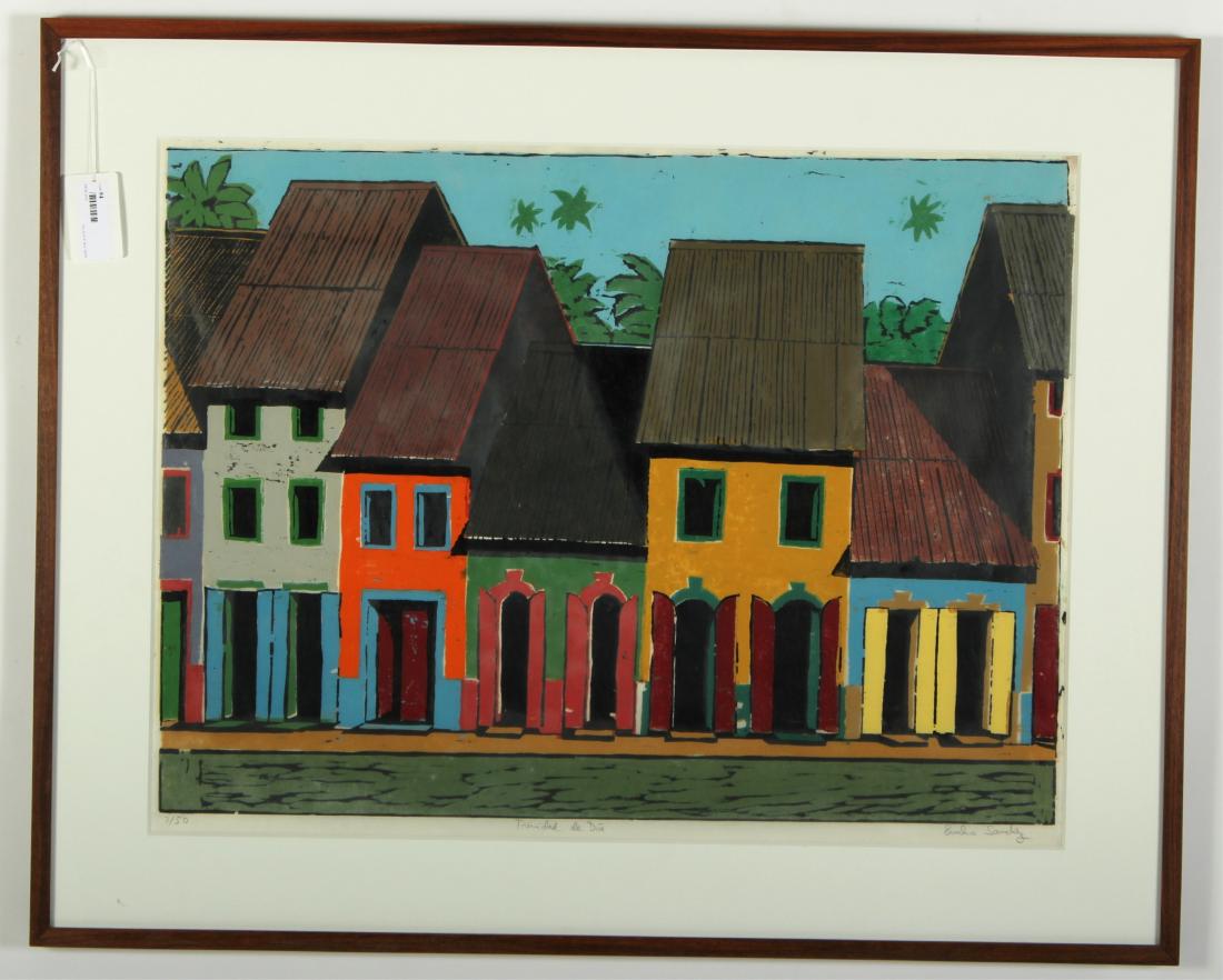 Emilio Sanchez, Trinidad De Dia Woodcut (1 of 4)