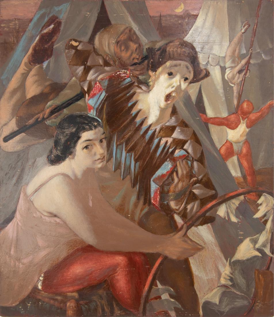 Anatol Shulkin Circus Montage Large Surreal O/M (1 of 4)