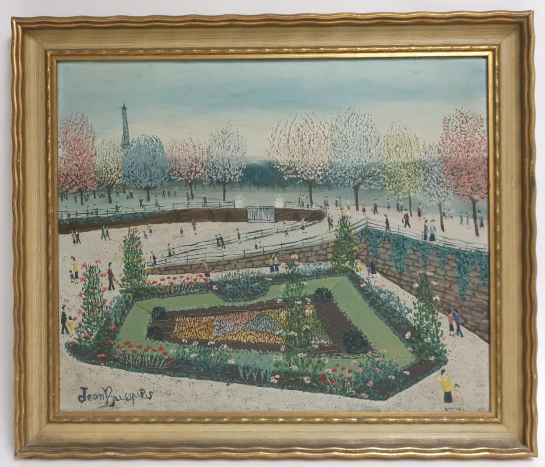 Jean Busquets Fr 1895-1962 Parisian Gardens O/C (1 of 4)