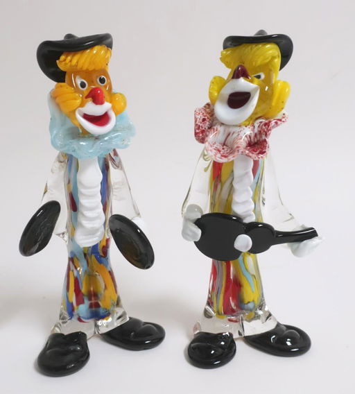 Two Vintage Murano Glass Clowns Jun 26 2019 Litchfield Auctions In Ct