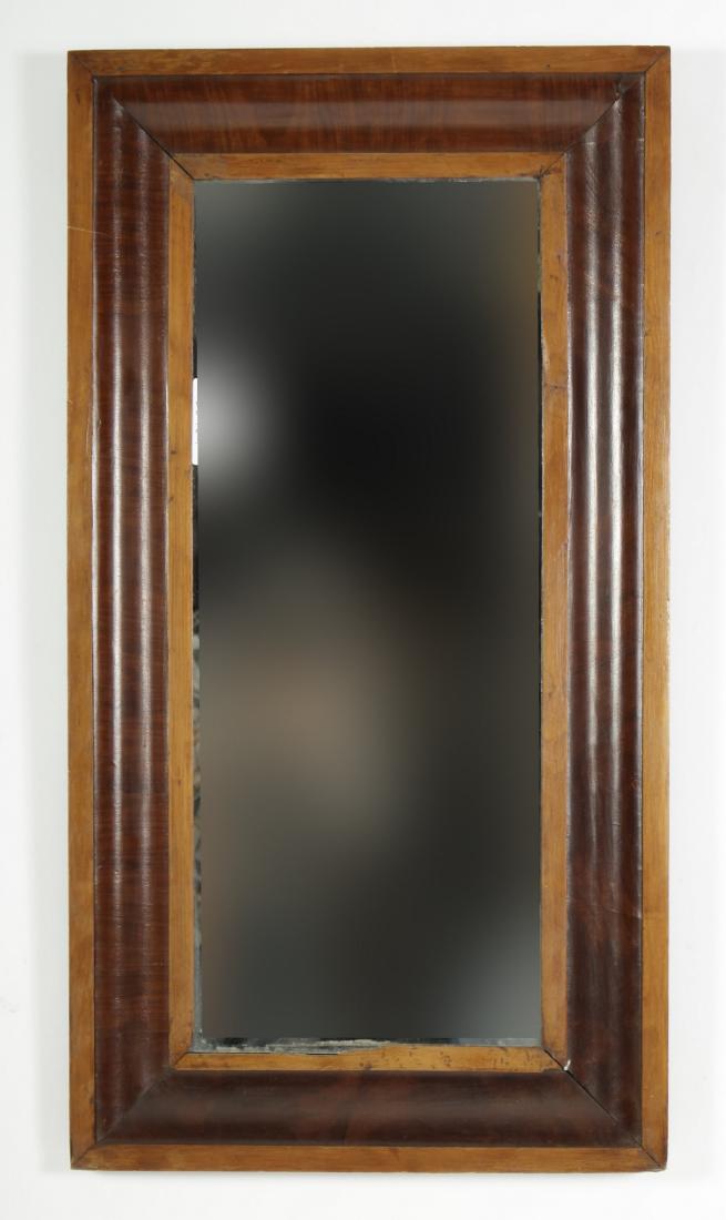 Mahogany & Maple Framed Cove Mirror: Rectangular 37 1/2" H x 20" W EPEN45-30 WT