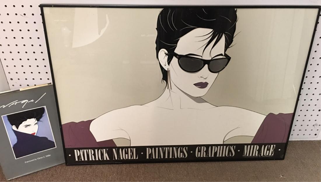 Patrick Nagel, Silver Sunglasses, litho, book: Patrick Nagel, American, 1945-1984, Silver Sunglasses, litho, Mirage Editions, 1983, includes book Framed 24 x 35 MTZU7372/2 MM