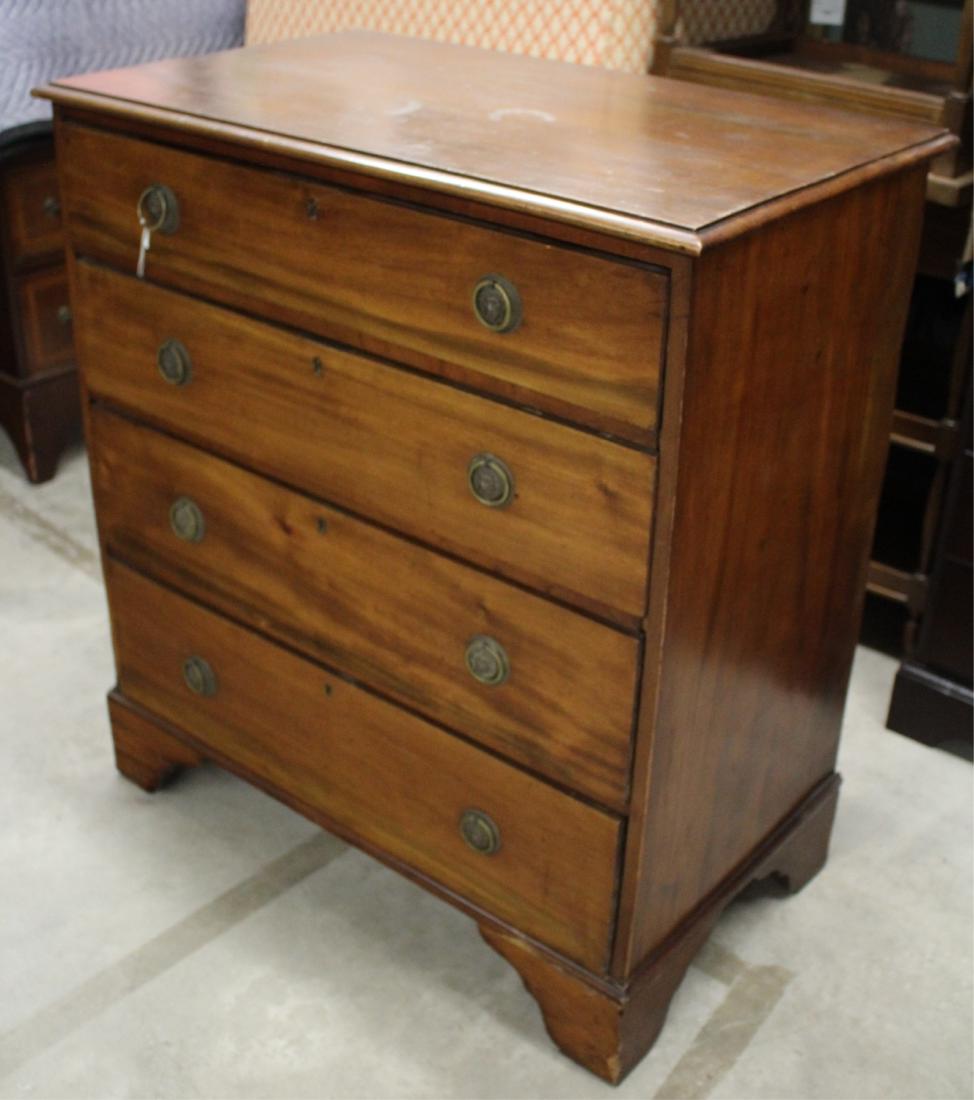 Late George III, 4 Drawer Mahogany Crest: 33 h by 30 w by 17.5 d ABAU7391 WT