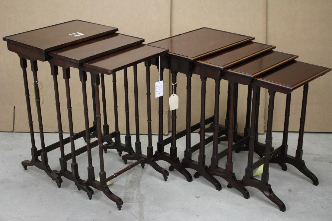 2 Sets of Georgian Style Nesting Tables: tallest; 28 h by 18 w by 12 d ROCO7452/2 WT