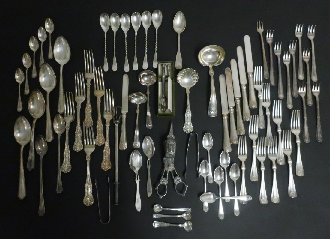Mixed Silverplate Flatware Patterns & Makers: Salt spoon: 3.25 L Ice tea spoon: 7.5 ROCO7517/lot WT