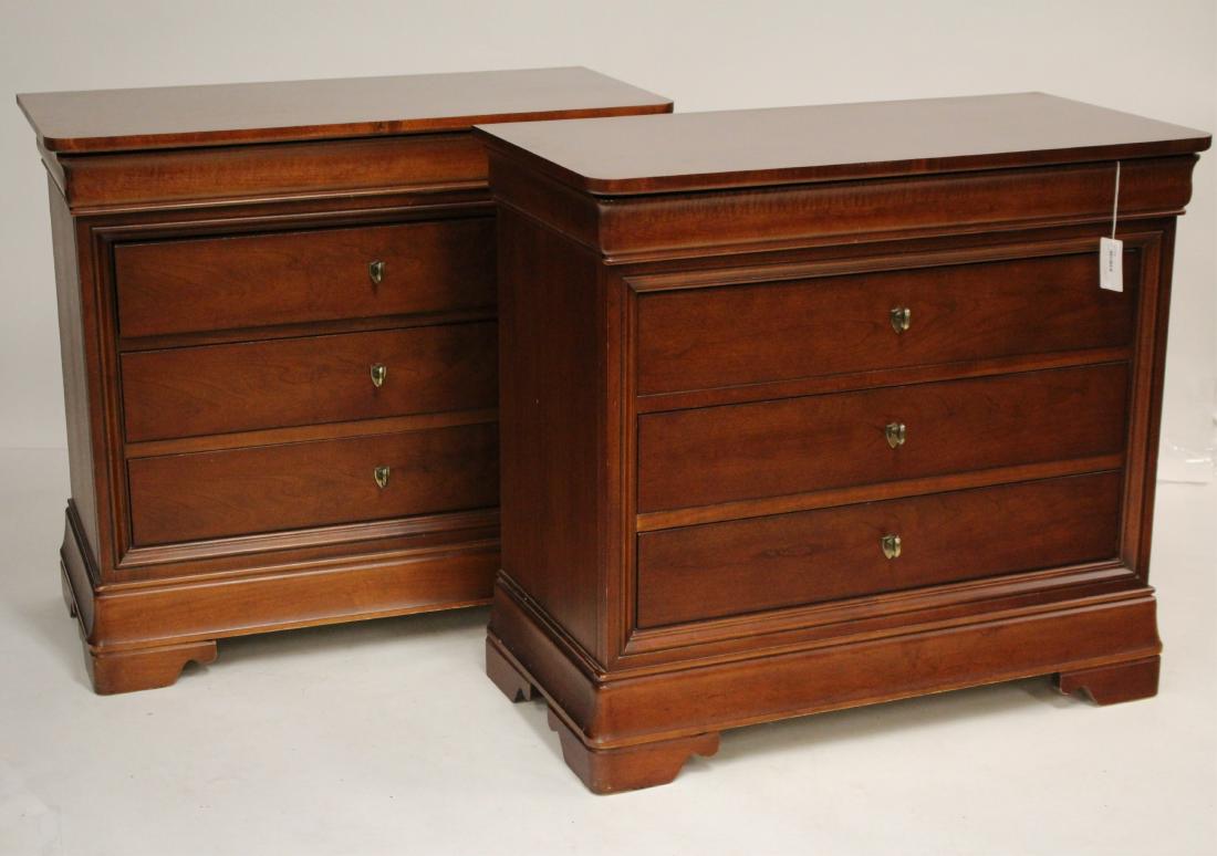 Pr. of Thomasville Magogany Bedside Dressers: Pair of Impressions by Thomasville Mahogany Bedside Dressers 34 x 38 x 20 PERR6376/2 MM