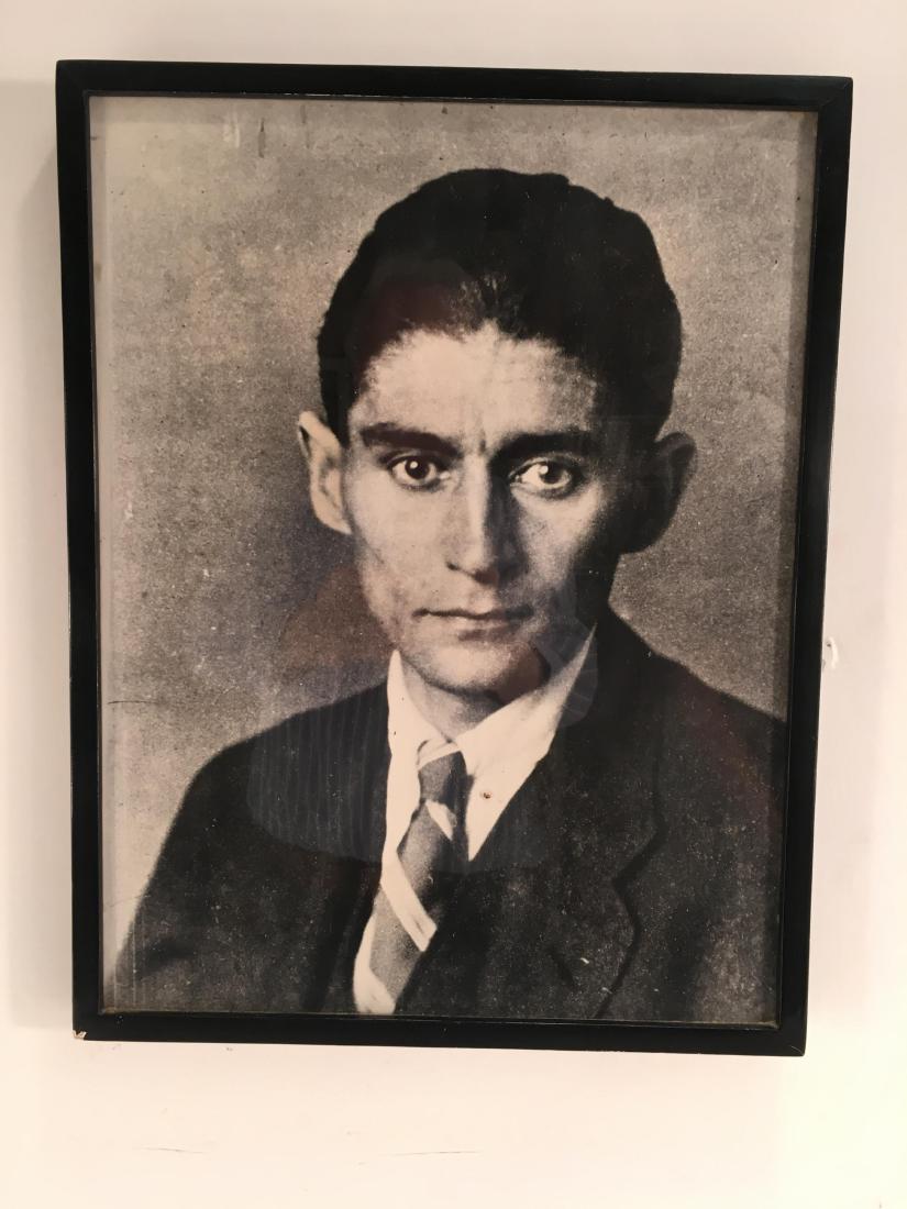 Photograph of Kafka owned by Philip Roth: a reproduction of the famous portrait of Franz Kafka, as owned by Philip Roth. NOTE: Roth was a lifelong champion of Czech writers and was personally deeply affected by the works and life of Kafka. 16