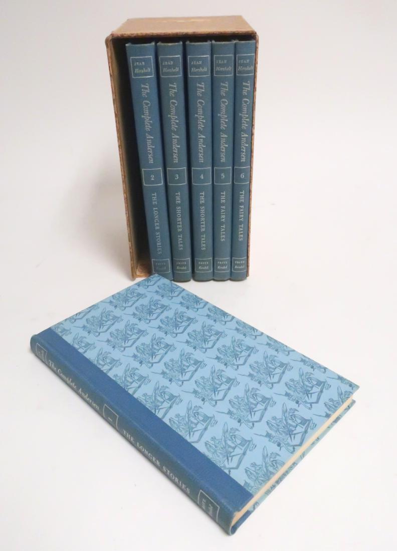 Complete Hans Christian Anderson 6 Volumes: Boxed set of the Complete Hans Christian Anderson, 6 volume set, illustrated by Fritz Kredel. Limited Edition Club, 1942-1949 7" x 11" Property from the Estate of Rosalie Coe Weir (ROCO8569)(GO)