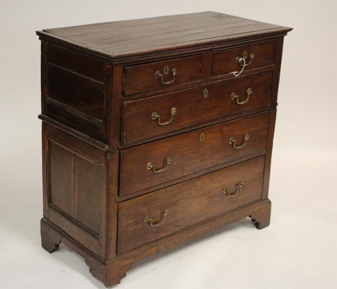 English Elm 2-Part Chest: 5 drawers, mixture of woods 36 H x 38 W x 18 D (MROG8294)(WT)