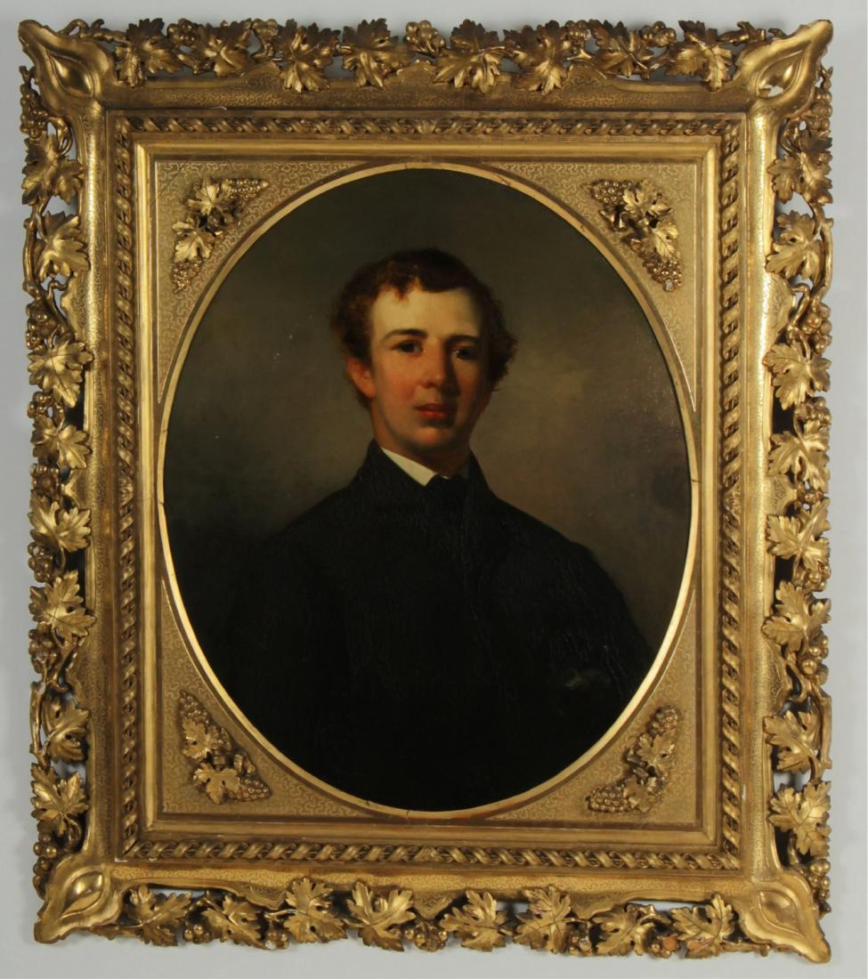 James Edward Freeman 1808-1884 Philip C Curran O/C 1864: Painted in Italy by the expatriate American artist. The sitter's family and the artist were both from upstate New York and may have had a prior connection. Initialed and dated 1864 lower right. See at