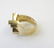 Two Brutalist 14K Yellow Gold Rings - 7