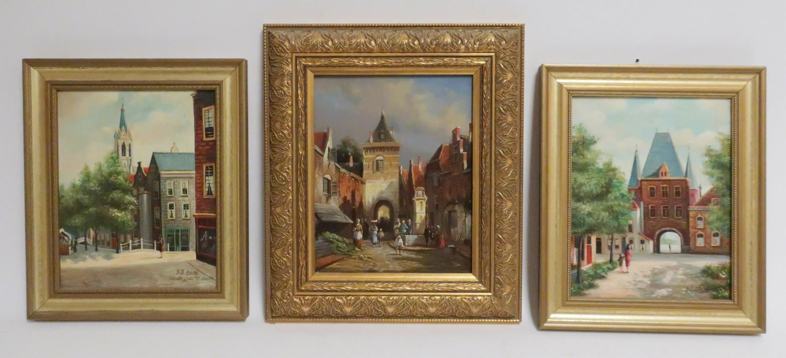 Dutch School Style, Holland Townscapes O/C, O/B (1 of 2)