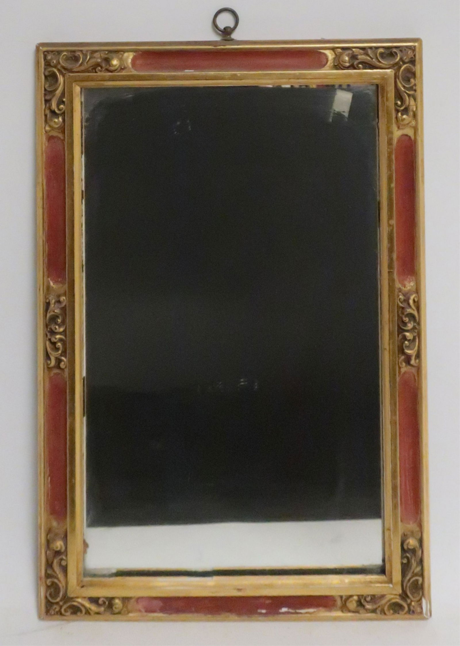 Small Decorative Painted and Gilt Mirror (1 of 2)