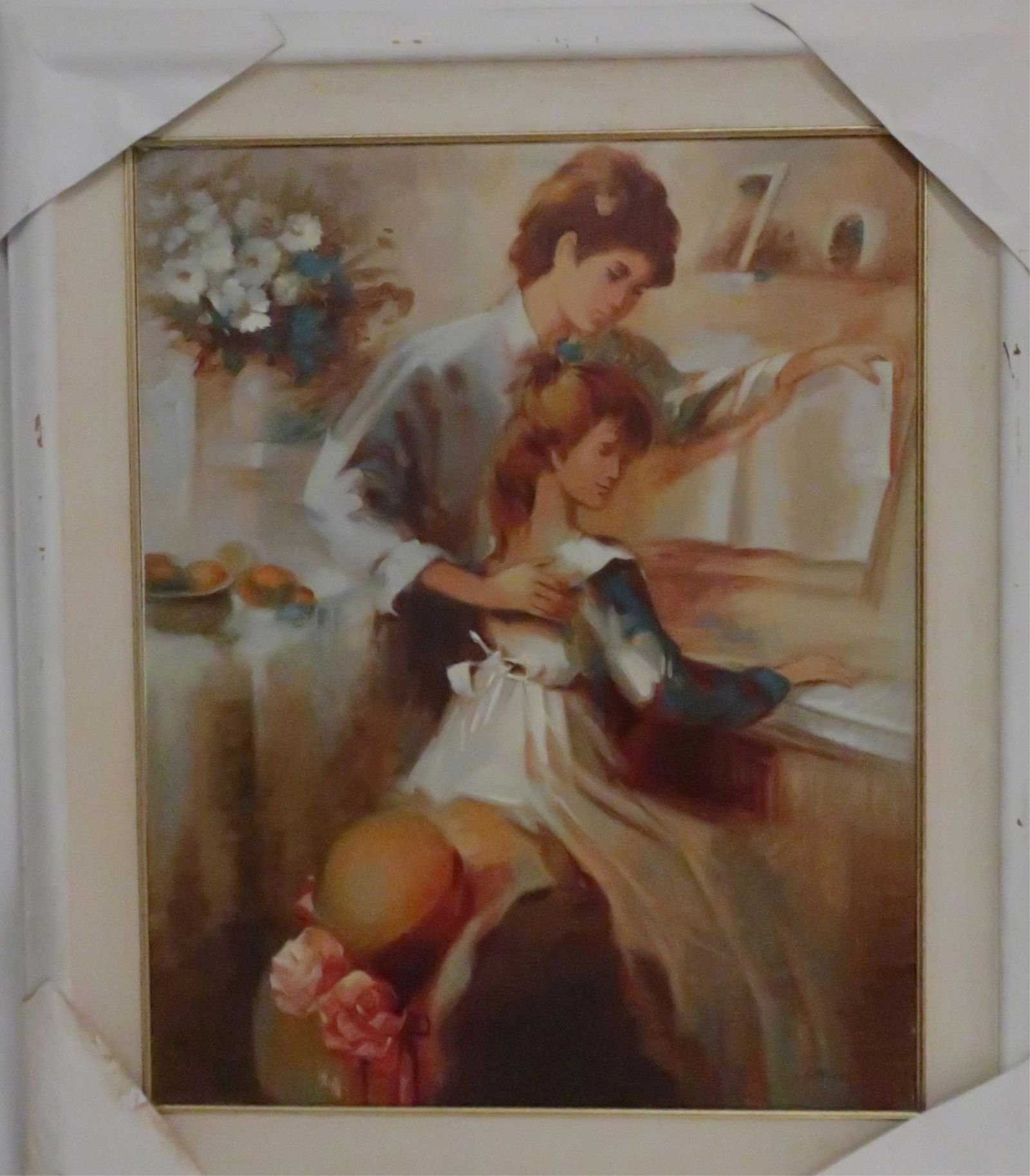 L. Mock "The Piano Recital" O/C signed LR (1 of 2)