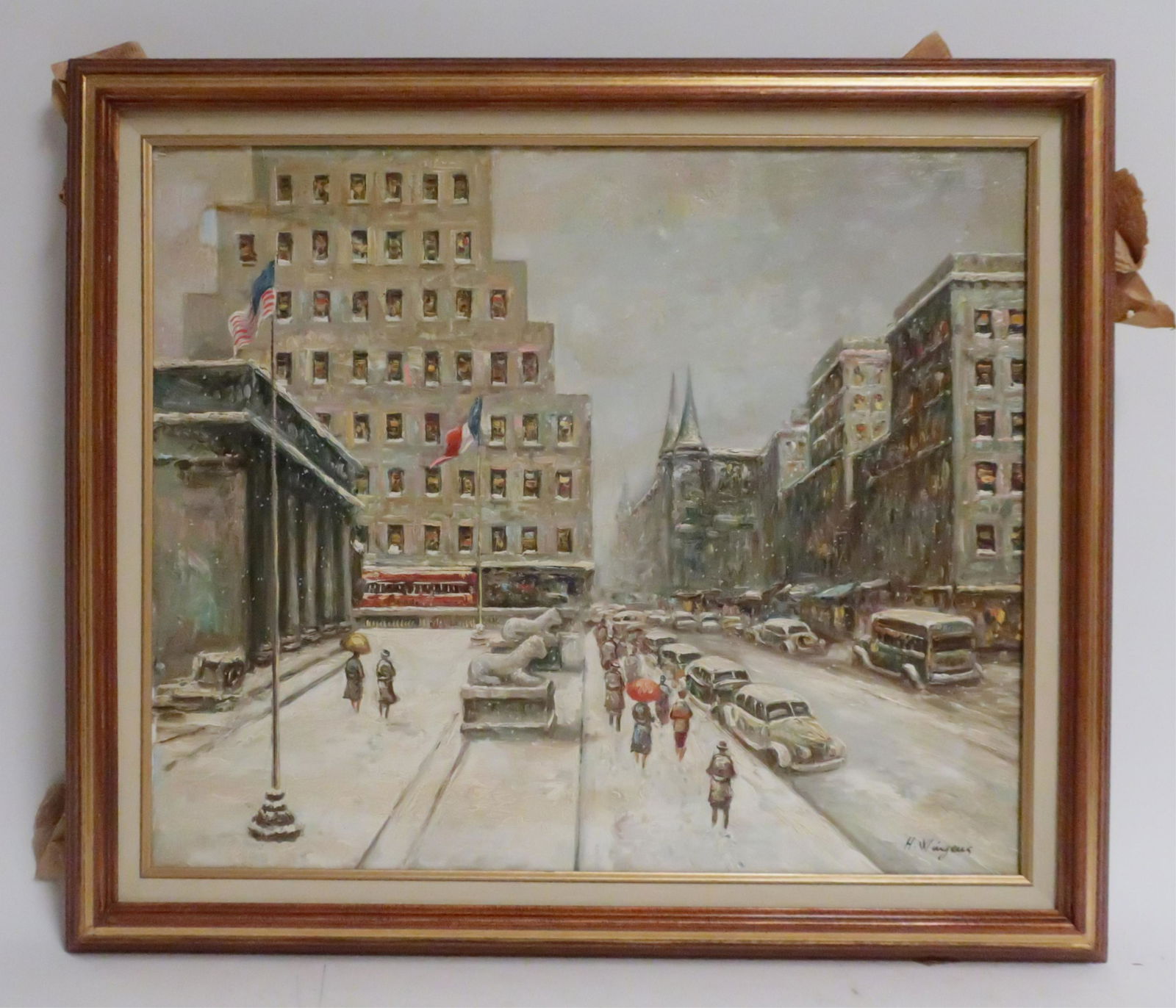 H. Wingens "New York City, 5th Avenue, Snow Storm" (1 of 1)