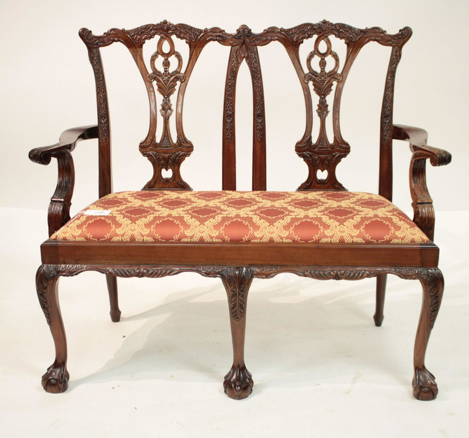 Chippendale Style Carved Settee (1 of 2)