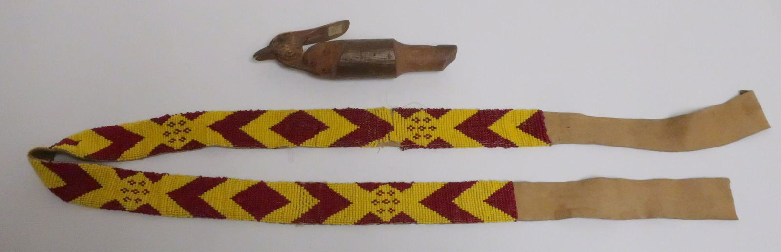 Yellow & Red Bead Work Strap (1 of 2)