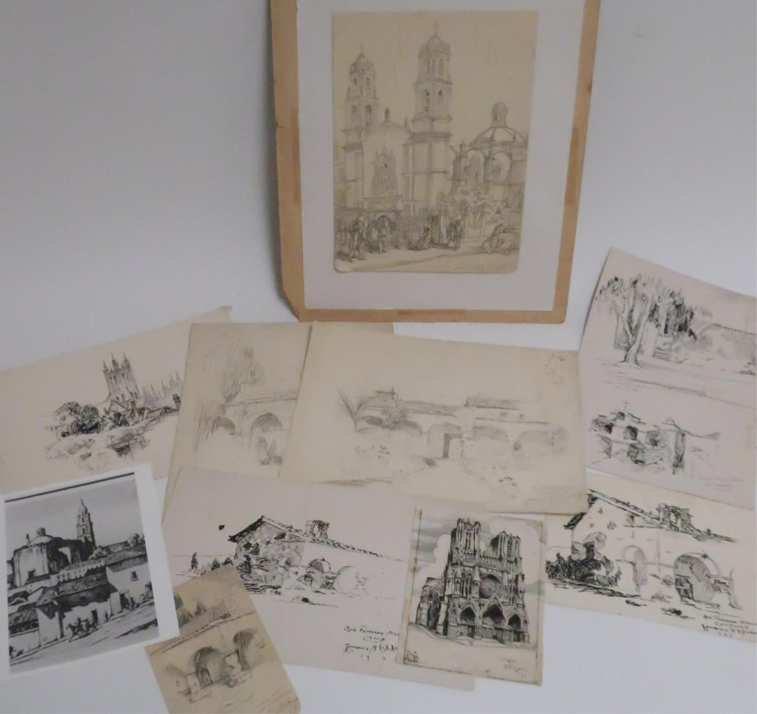 Lawrence N. Wilbur, Amer. 8 Drawings (1 of 2)