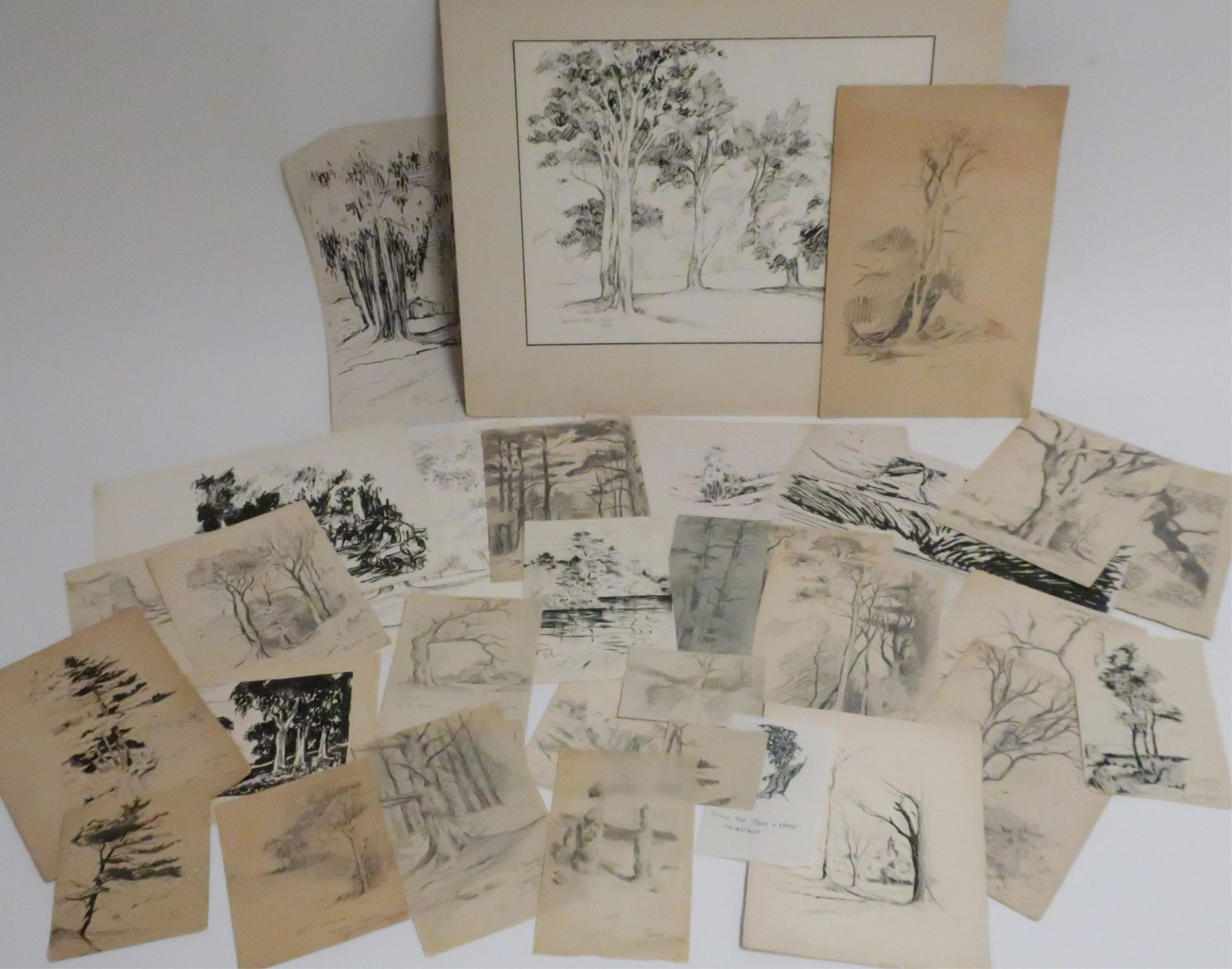 Lawrence N. Wilbur, Amer. 32 Landscape Drawings (1 of 2)