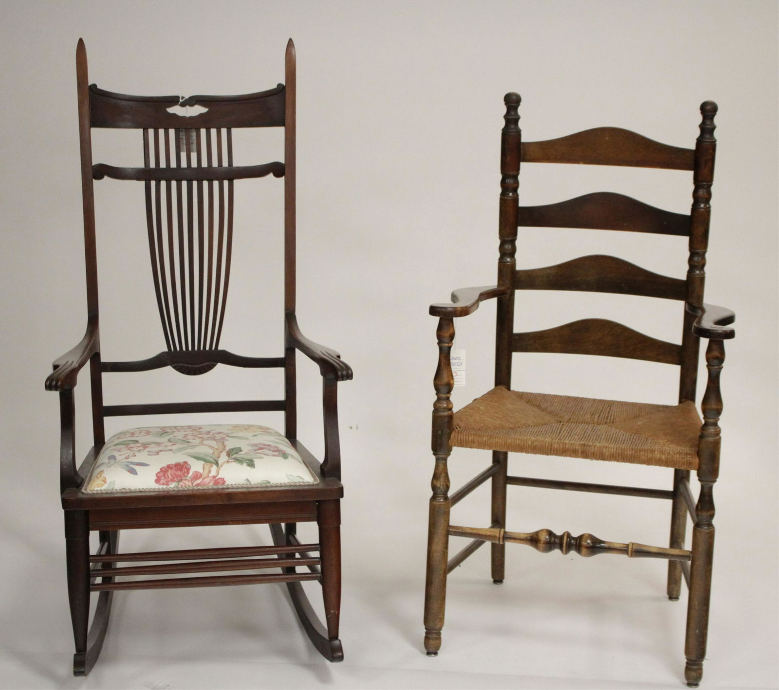 Contemporary Gothic Rocker; Ladder Back Armchair (1 of 3)