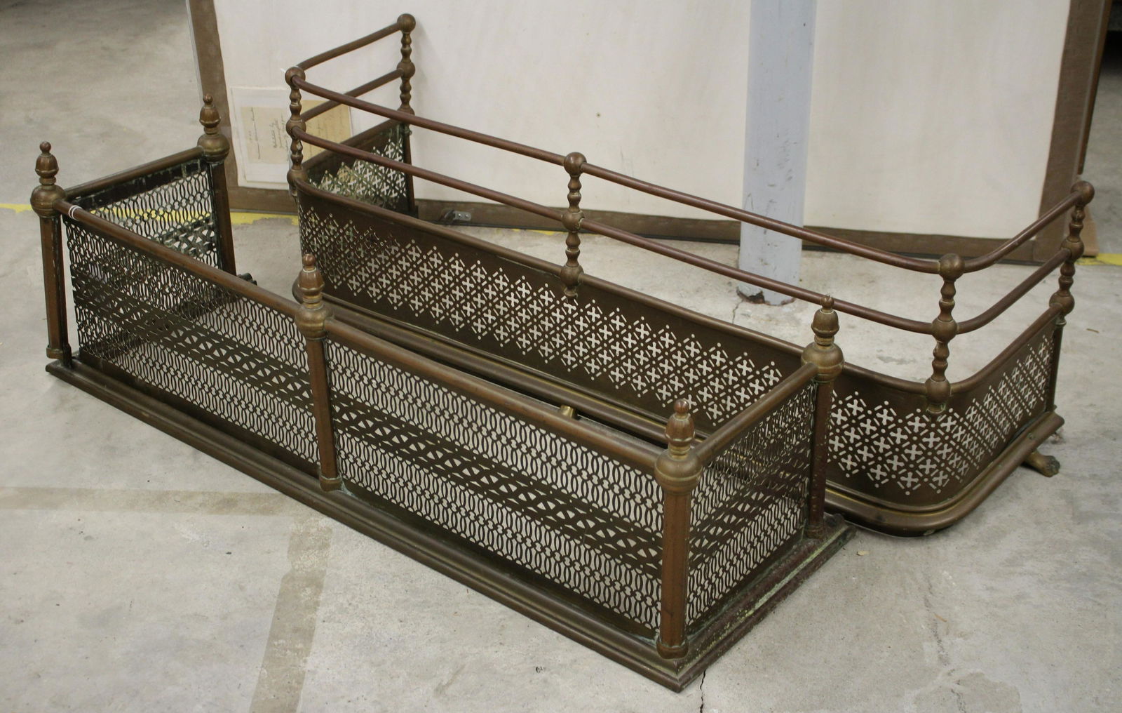 2 Brass Fireplace Fenders (1 of 2)