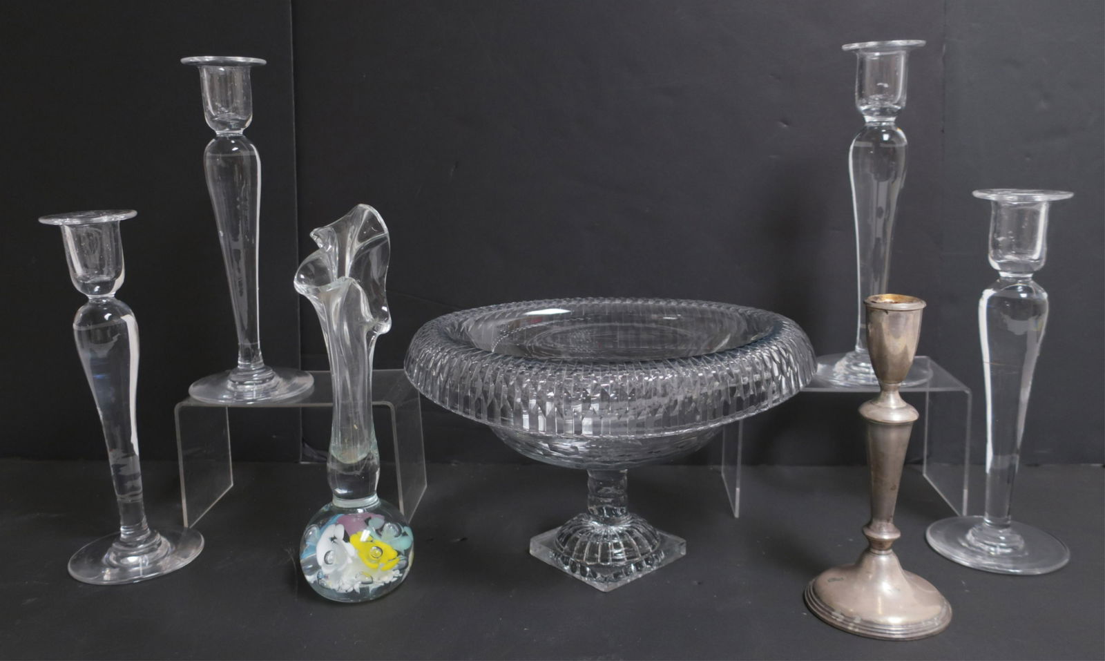 Glass: Candlesticks, Bowl, Vase; (1 of 1)