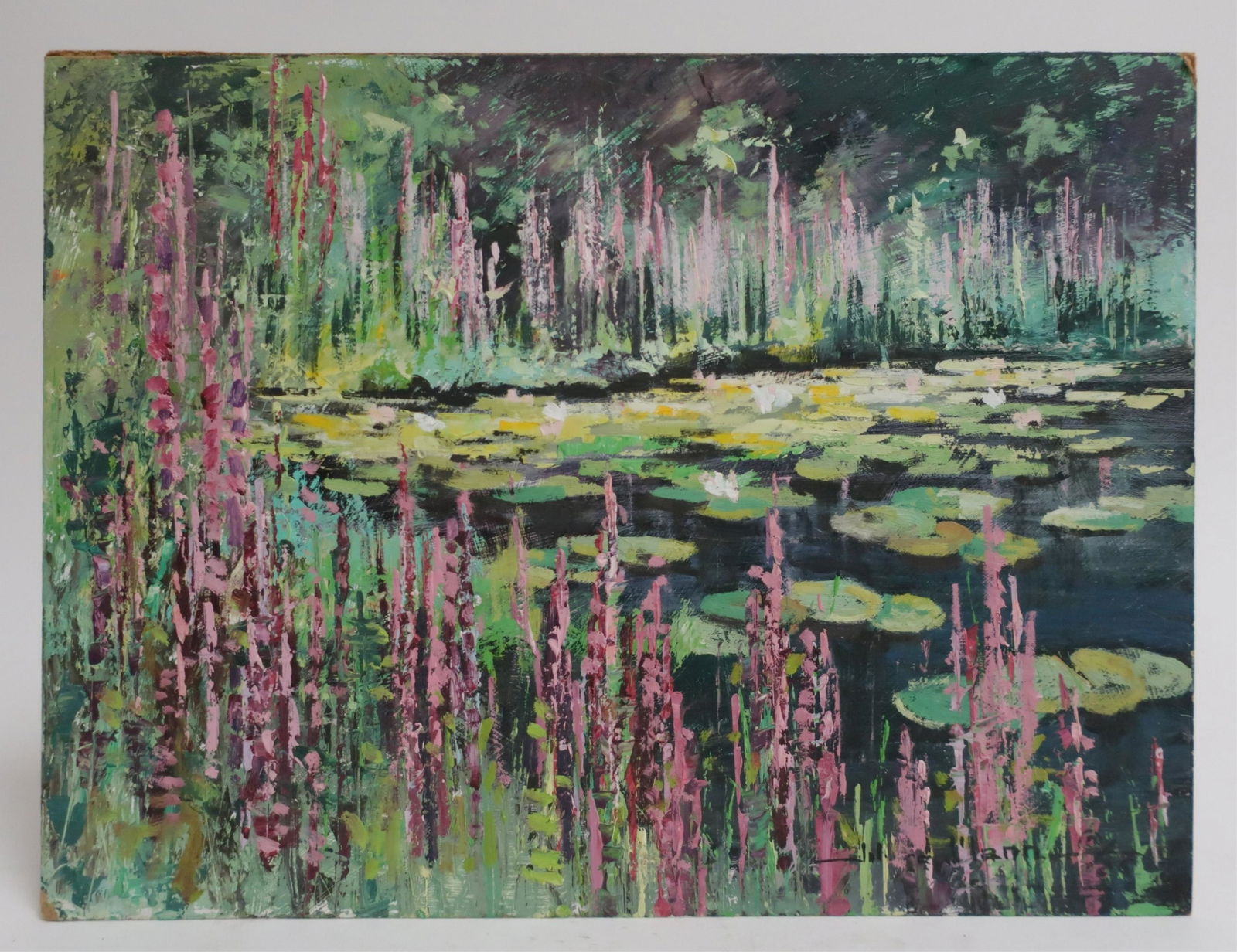 Ward Mann, Am., Water Lilies, O/B (1 of 2)