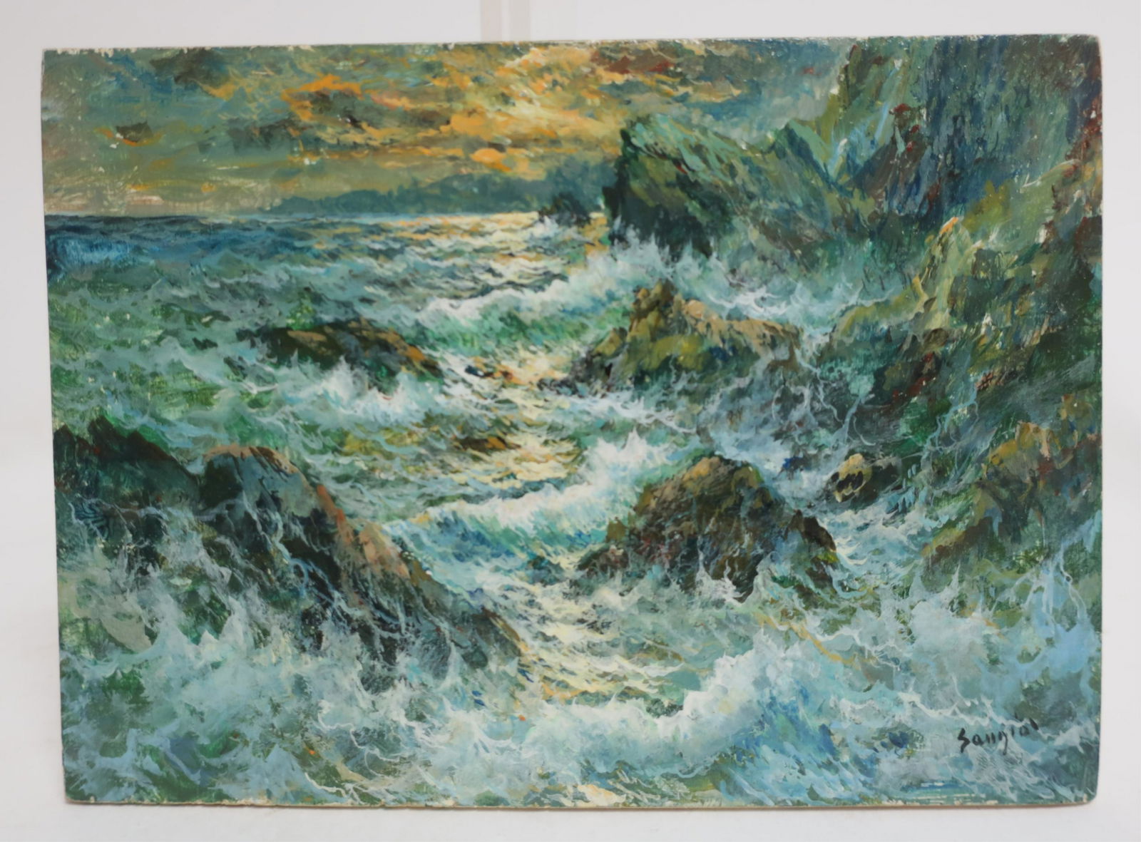 C.Sangio, 20th C., Ocean Waves, O/B (1 of 1)