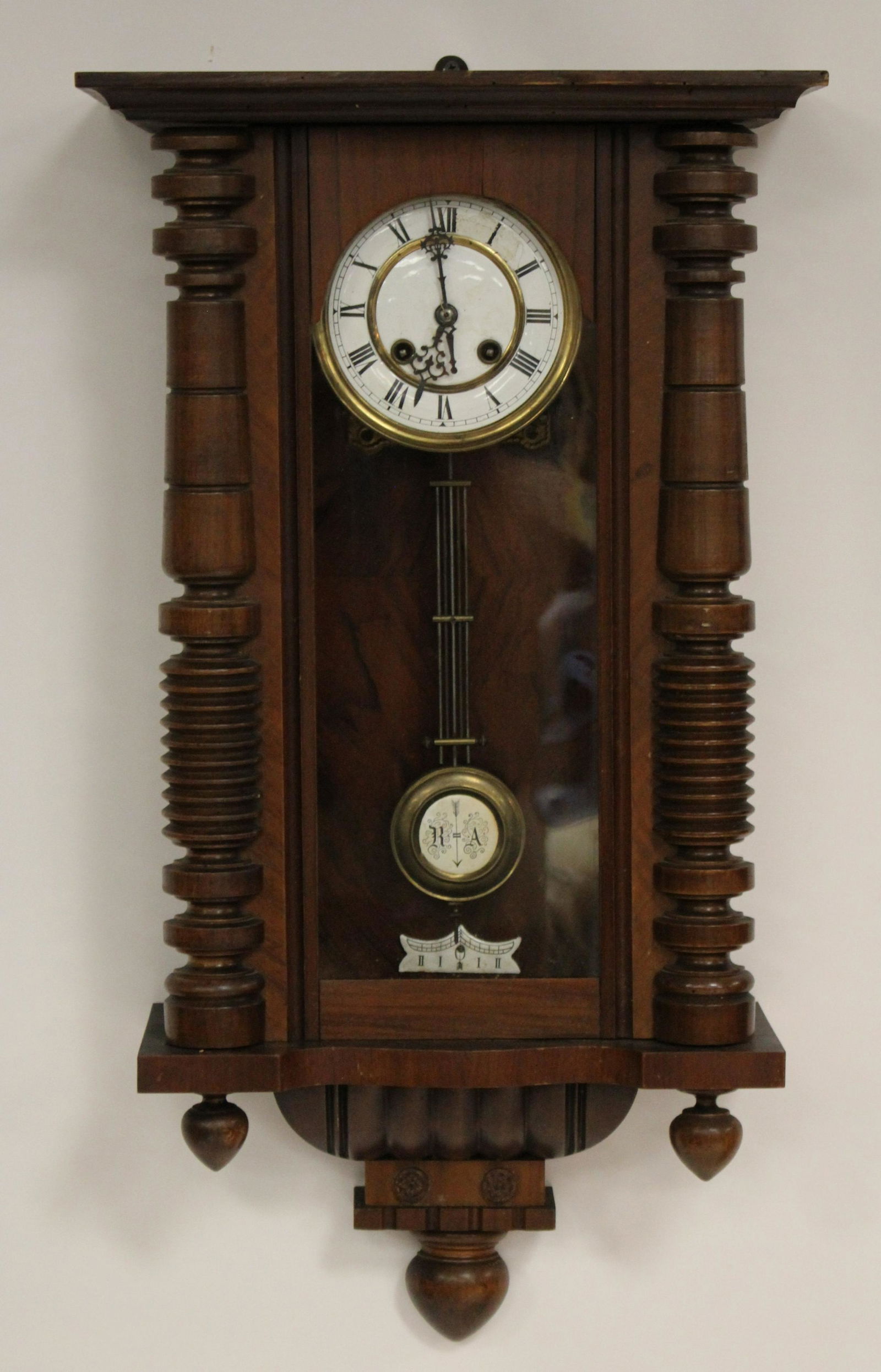19th c. American Mahogany Wall Clock (1 of 3)