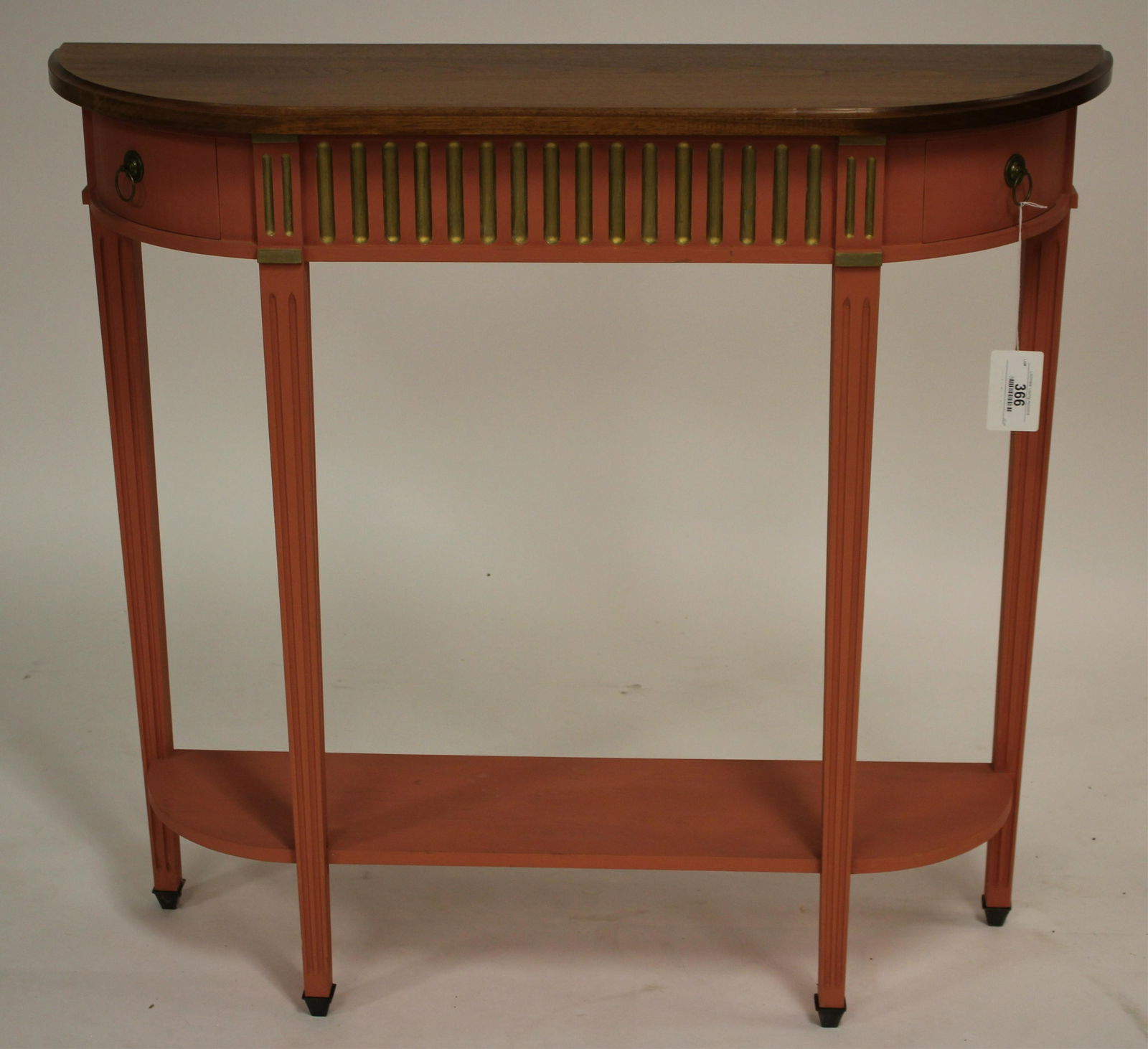 Paint Decorated Two Tier Console Table 20th c. (1 of 2)
