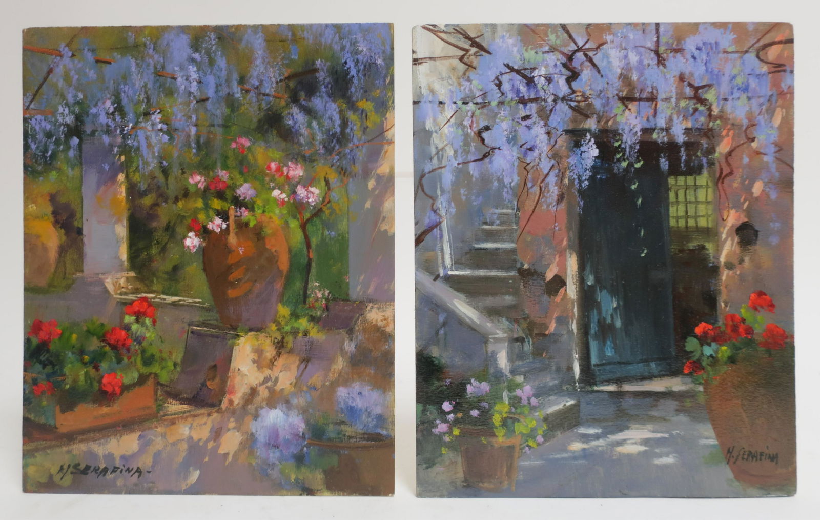 Maria Serafina, 20th C., 2 Works on Board, O/B (1 of 2)