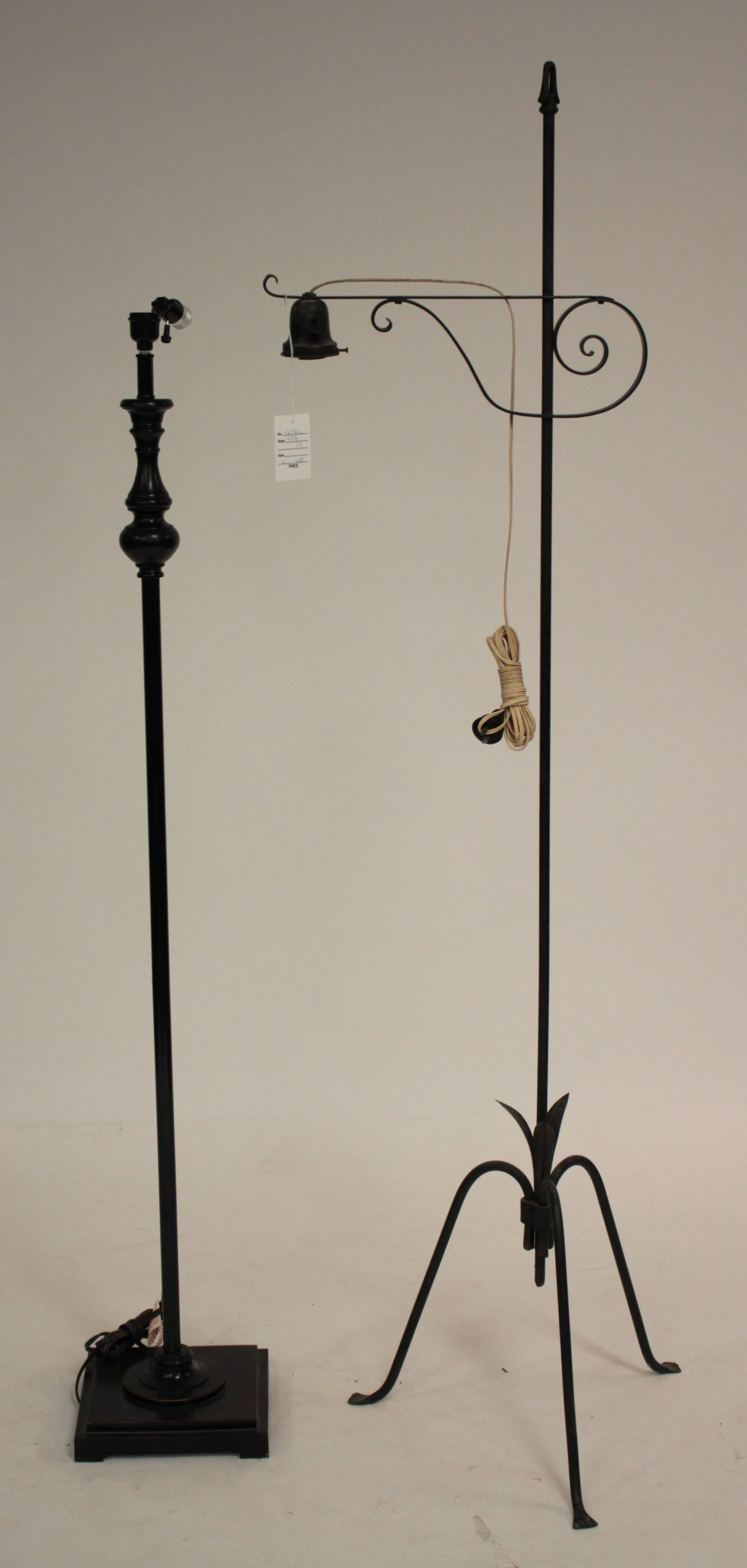 2 Black Metal Floor Lamps (1 of 2)