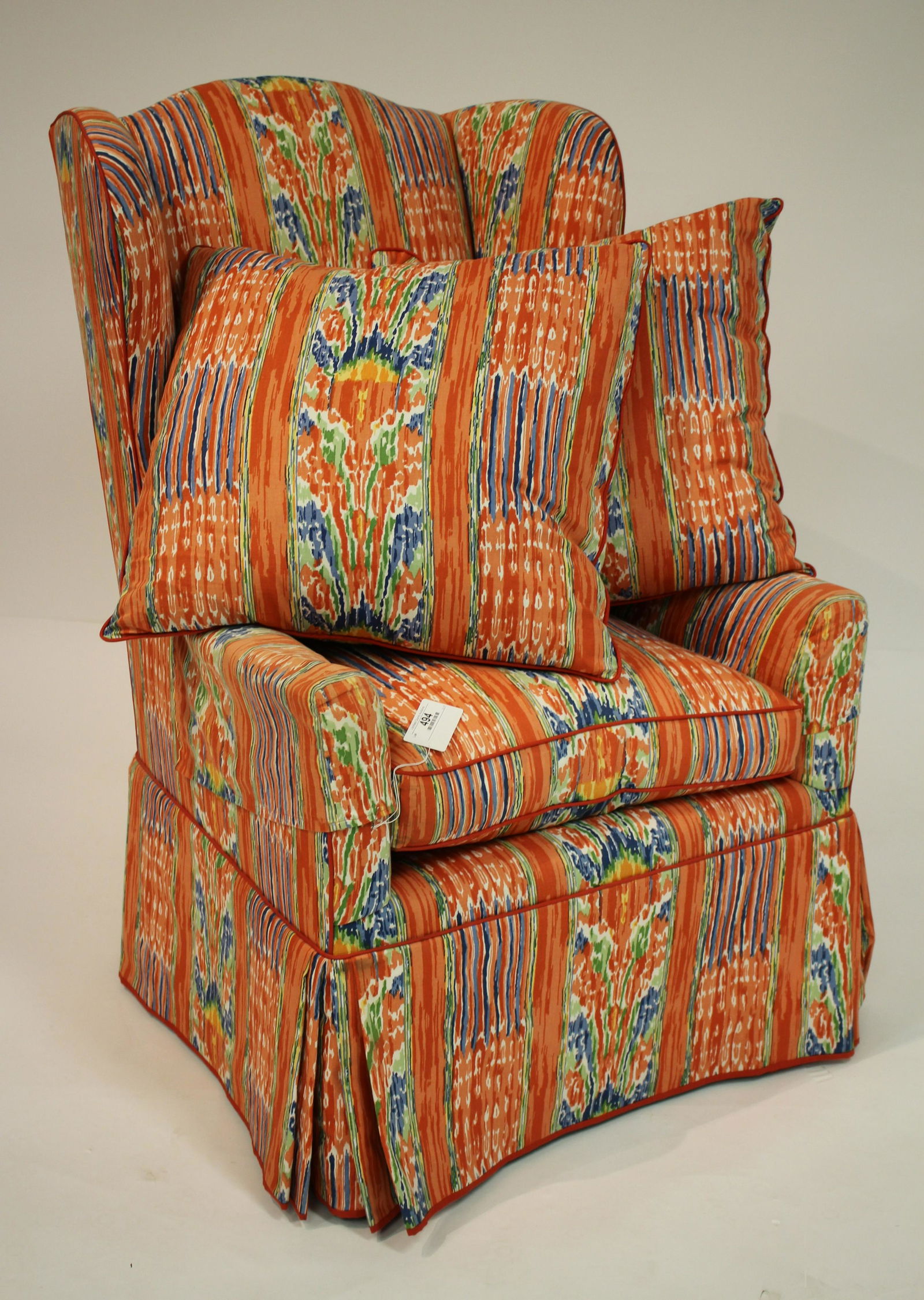 Tudor Style Upholstered Wing Chair (1 of 3)