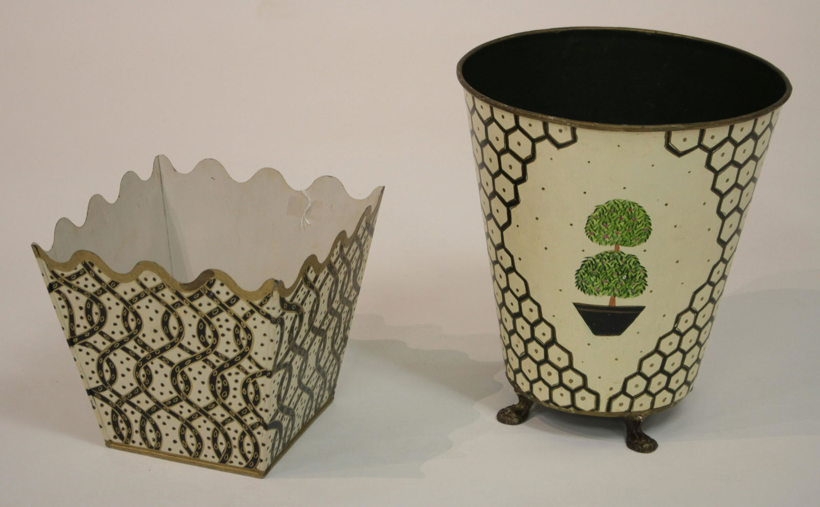 2 Tole Waste Baskets by Foreside (1 of 1)