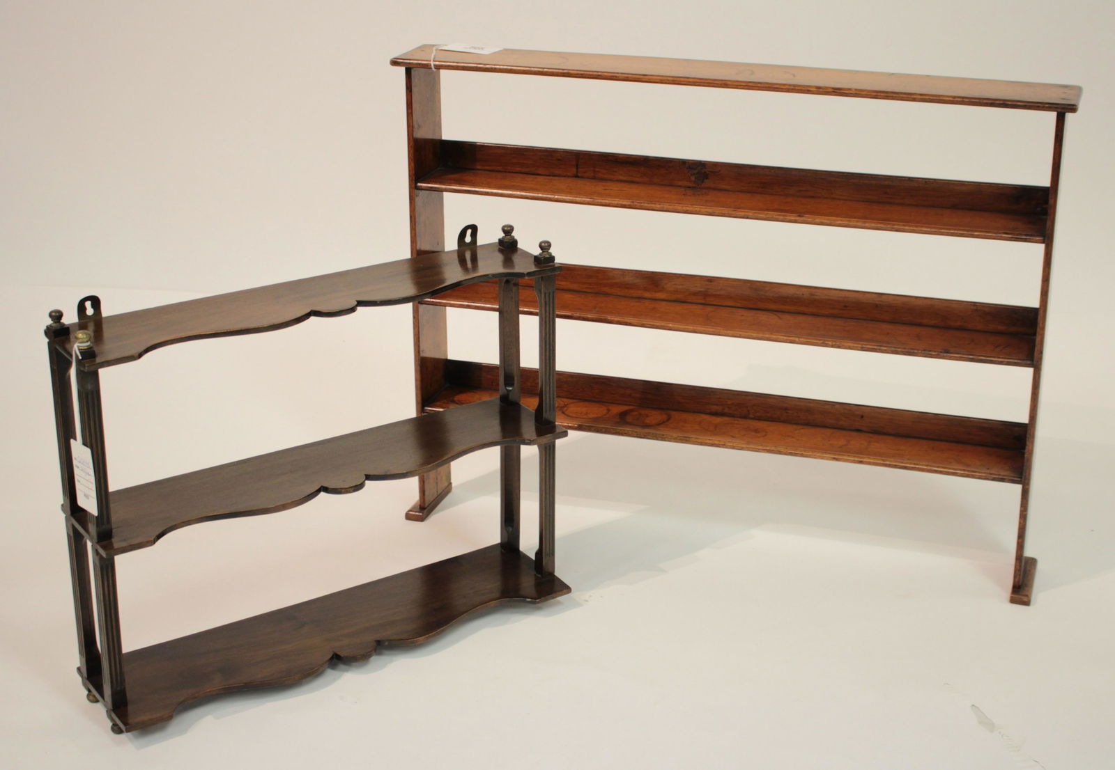 Antique Birch and mahogany Hanging Shelves (1 of 2)