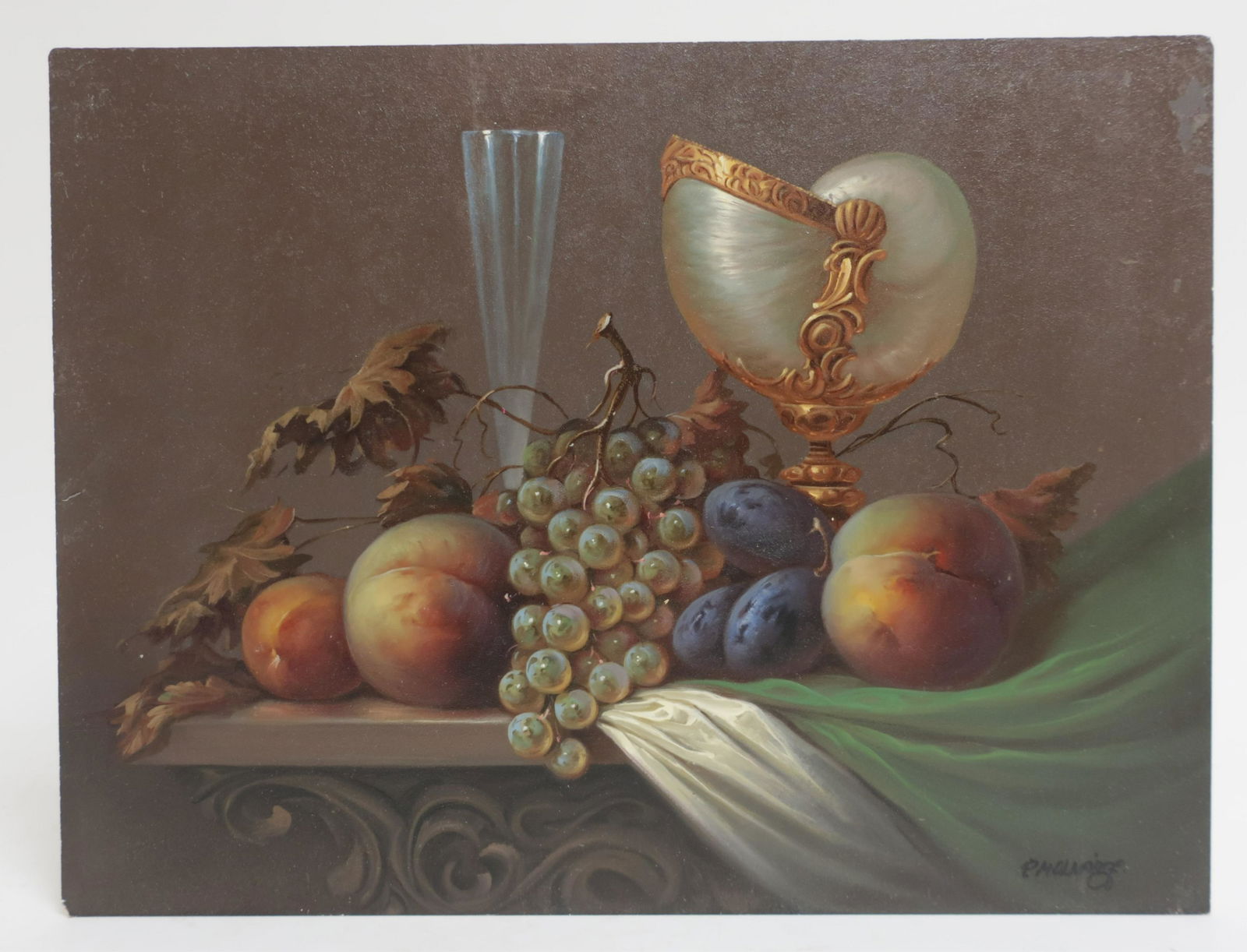 Jozsef Molnar,Still Life with Fruit on panel (1 of 2)