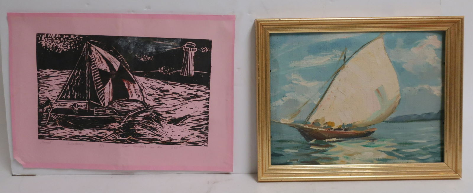 Sailboat O/C; Hendrik Sumeri Boat Print (1 of 2)