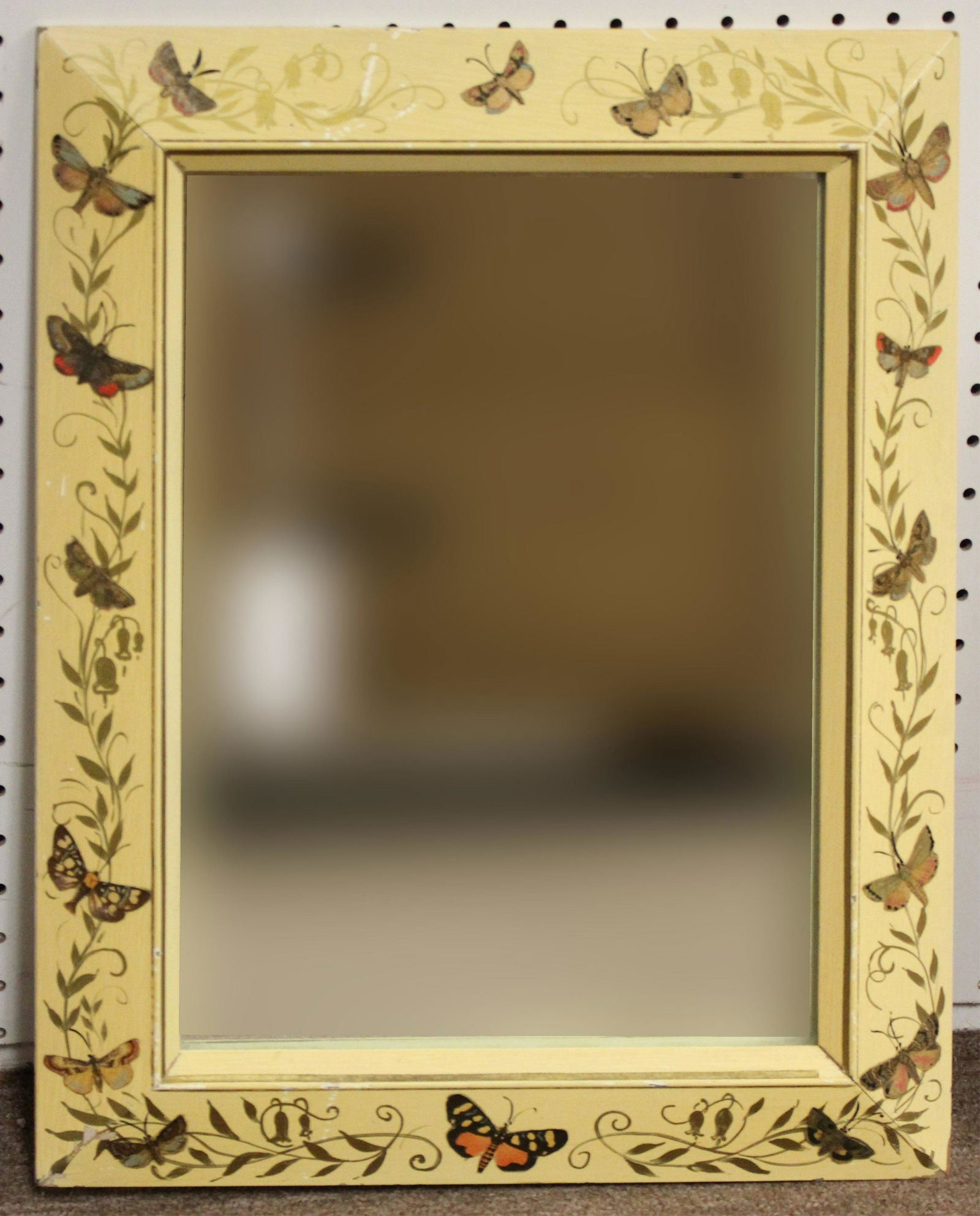 Small Mirror, Painted Frame With Butterflies (1 of 2)
