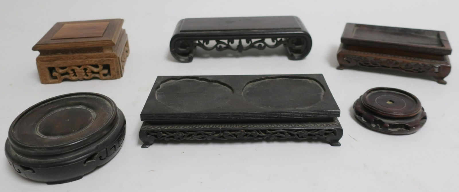 6 Asian Carved Hardwood Stands (1 of 1)