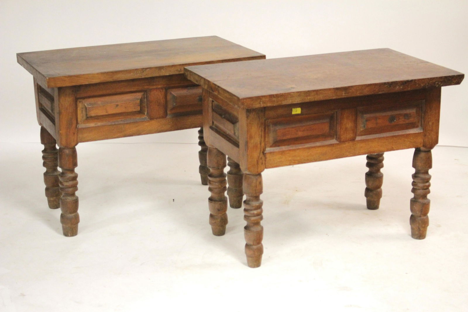 Pair of Mexican Monastery Wood Side Tables (1 of 5)